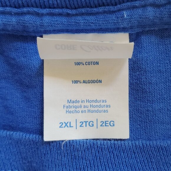 Albuquerque NM Long Sleeve T Shirt 2XL Blue Script Tourist Balloon Knit Stretch - Picture 8 of 9